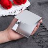 FRCOLOR Portable Makeup Mirror, Folding Mirror, Compact Mirror, 4.5 x 3.1 inches (11.5 x 8 cm), Convenient to Carry (Silver)