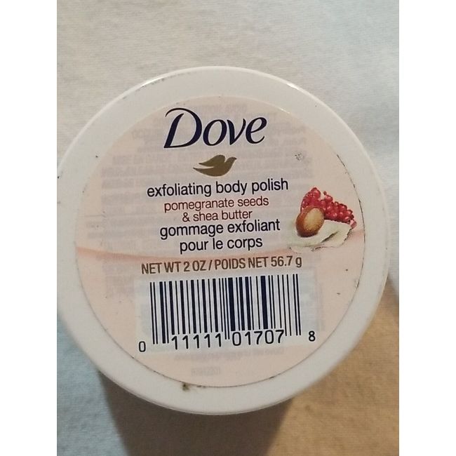 Dove exfoliating body polish Pomegranate seeds & Shea butter 2 oz. Lot of 2