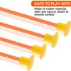 Skylety 10 Pieces Replacement Suction Cup Toy Replacement Rubber Tip for Toy (Orange)
