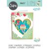 Sizzix Thinlits Die Set 20 Pack 663619 Love Birds Shadow Box by Courtney Chilson, Paper, One Size
