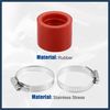 INFINAUTO 35mm ID Red Carburetor Adapter Intake Pipe Boot Interface - 1Pcs Durable Material Stylish Design
