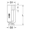 KS Tools 515.1128 Impact Socket Deep 1/2-inch 28mm