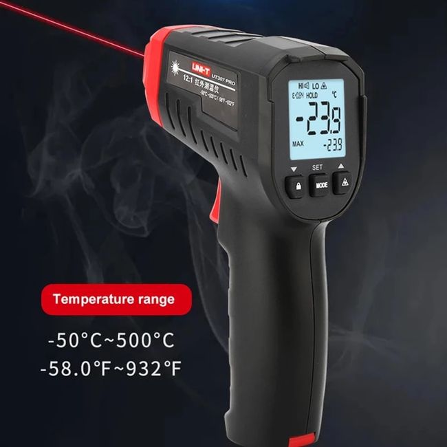 UNI-T UT306S UT306C Digital Infrared Thermometer Non-contact Laser Thermometer  Gun Temperature Tester -50-500