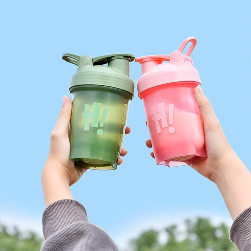 Vllcsla Shaker Bottle for Protein Shakes Small 350ml BPA Free and Leak-proof Protein Shaker Bottle with Mixing Ball and Measurements, Odourless Water Bottle for Protein Shakes