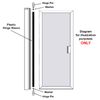 Hinge Sleeve for Shower Doors with Continuous Hinge - 66" Long