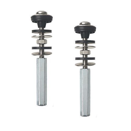 2 Pack Toilet Tank to Bowl Bolt Kits, Universal Heavy Duty Bolts Toilet Bolts with Waterproof Stainless and Rubber Washers Gasket, Nuts Easy to Install