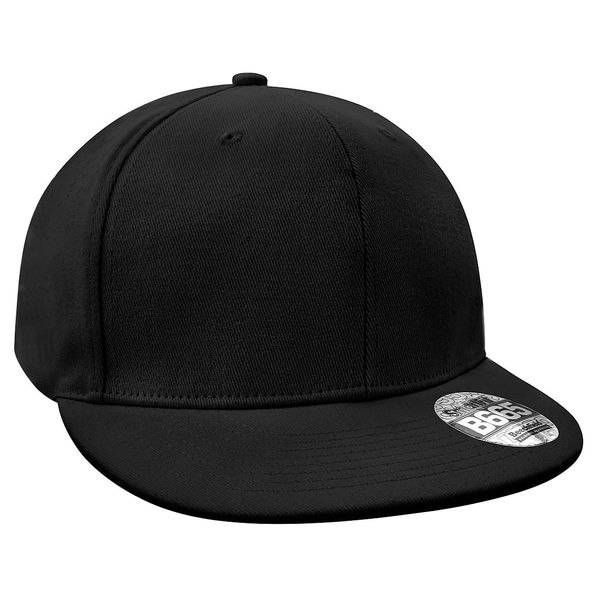 Beechfield Mens Flat Peak Rapper Cap (Pack of 2) (One Size) (Black)