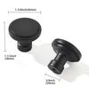 ZAUYX 2 Pack Matte Black Cabinet Knobs 1-3/4 Inch, Jasper Pulls Solid Dresser Knobs Drawer Knobs Kitchen Cabinet Knobs Single Hole Knob for Cabinets and Drawers Round