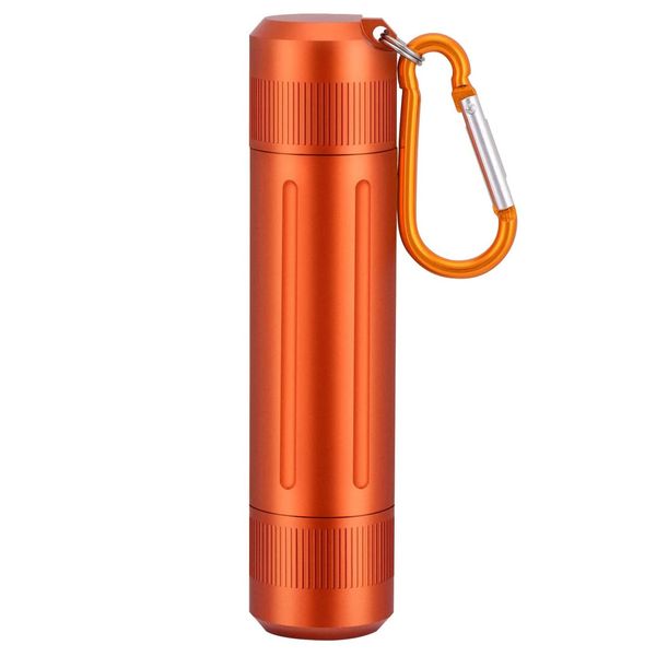 Portable Ashtray, Stylish, Odorless, Completely Waterproof, Enclosed Outdoor, Outdoor Use, Key Chain, Includes Carabiner, Moisture Resistant, Pressure Resistant, Lightweight, Durable, Aluminum, Pill