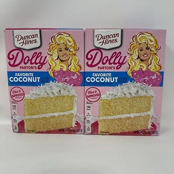 Bundle of 2 ~Duncan Hines Dolly Parton's Favorite Coconut  Cake Mix ~ BB. 02/25