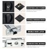 Square Pocket Door Lock Invisible Recessed Handle Latch Entry Privacy Black