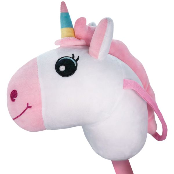 WALIKI Toys Stick Unicorn | Stick Horse, White | 2 3 Year Old Birthday Gift Girl