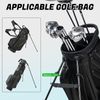 BIG TEETH Golf Stand Bag Leg Tether Strap Adjustable Length Magictape Black PU Leather