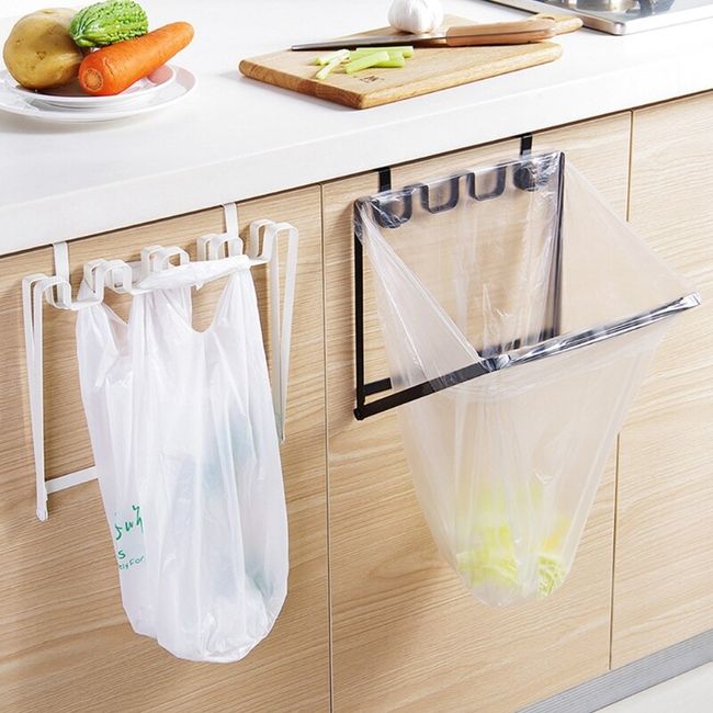 Trash Bag Holder Kitchen Rubbish Bag Storage Holders Racks Cabinet