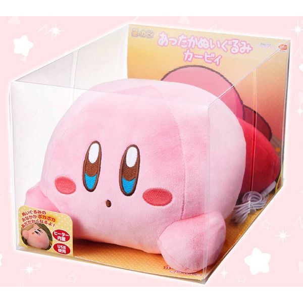 NEW Kirby of the Stars Warm Plush Toy Instantly Warm with USB 330mm from Japan