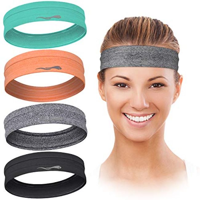 Mens Women Sweat Sweatband Headband Yoga Gym Running Stretch Sports Head  Band