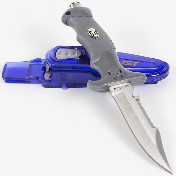 IST K-10 Stainless Steel Dive Knife (Clear Blue)