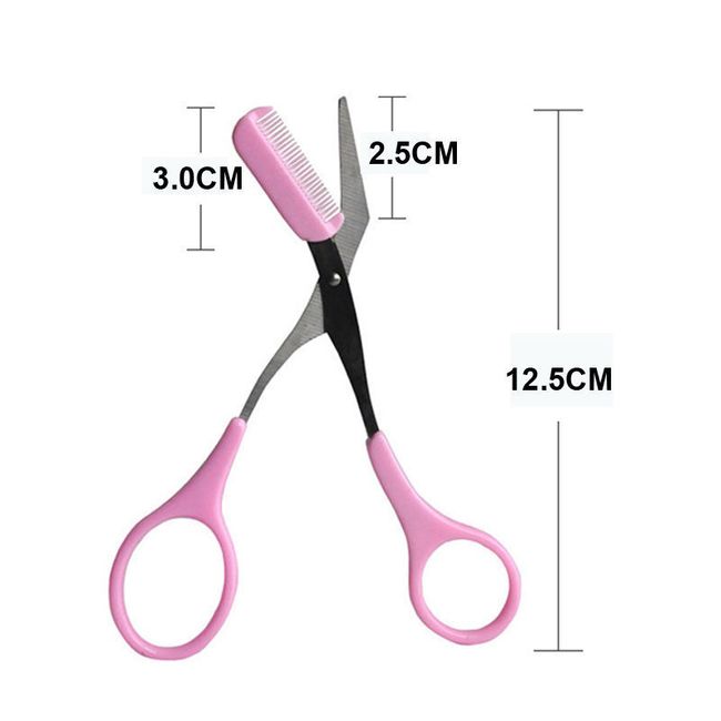 Precision Trimmer Eyebrow Trimmer with Comb Eyelash Hair Scissors Removal Tool