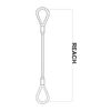 3/8" x 18 FT Wire Rope Choker Sling for Crane Logging Pull Lifting Tagged Eye