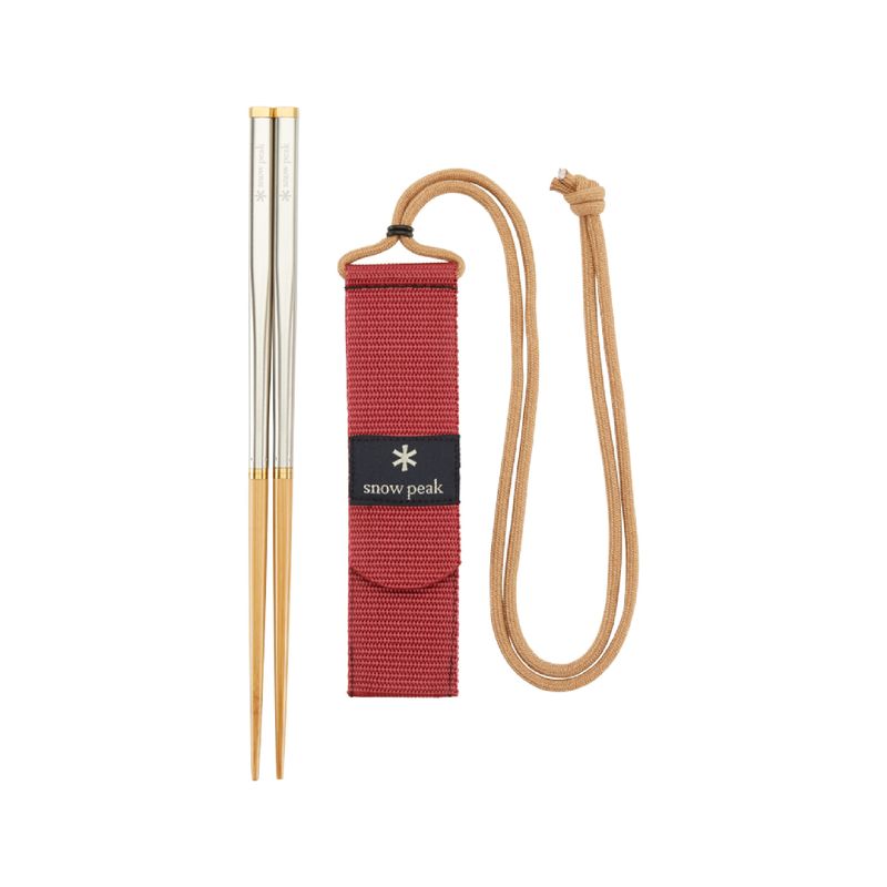 Set Posate Snow Peak Wabuki L – Bacchette E Custodia, Giapponesi Per Campeggio (SCT-111)