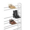 20 Pair Classic White Floor Plastic Shoe Rack Laundry Room Entryway Organizer