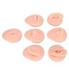 Piercing Practice Body Parts, Nose Tongue Model, 3D Flexible Simulation Ear Model Body Piercing Practice Model Silicone Body Parts for Novice (Light Skin Color)