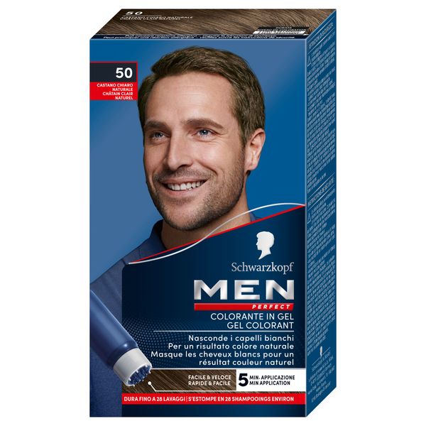 Hair Color Gel Men Perfect 50 Natural Light Brown