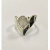 VIE Chevron Crystal Ring, Rose Quartz