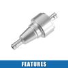 A ABSOPRO Universal Gas Inline Fuel Filter 6mm OD Gasoline Filter Silver Tone