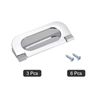 uxcell Finger Flush Pull Handle 74x34x5mm Rectangle for Drawer Door Bright Silver 3pcs