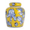 Creative Co-Op Decorative Ceramic Ginger Jar with Lid, Yellow