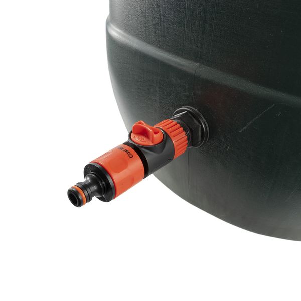 Water Butt/rain Barrel/strorage Tank Outlet Valve+Adaptor/Connector.Easy Turn Flow Control,Universal Hose Connection