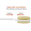 Shower Brush with Soft and Stiff Bristles,20.5" Extra Long Handl Dual-Sided Back