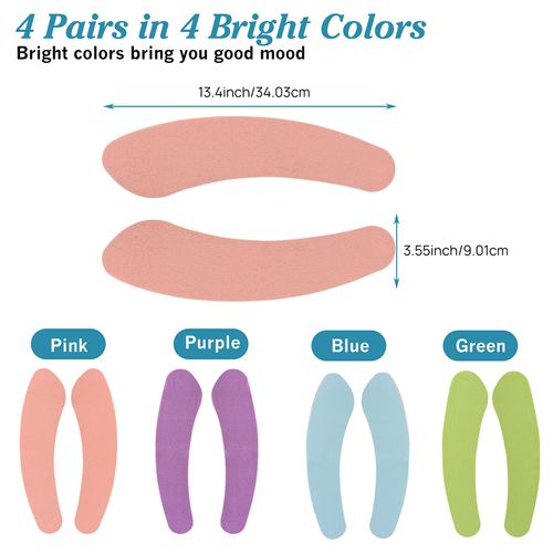 4 Pairs Bathroom Warmer Toilet Seat Cover Pads Soft and Portable Toilet Seat Cushion Pad Washable and Reusable Toilet Seat Pad, 4 Colors