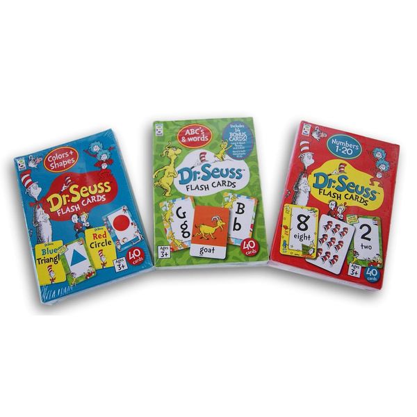 Dr. Seuss Learning Flash Card Set - ABCs & Words, Colors & Shapes, and Numbers
