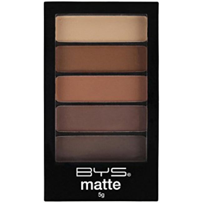 BYS 5 Shades Eyeshadow Compact Eye Makeup Palette with Applicator - Matte Desert