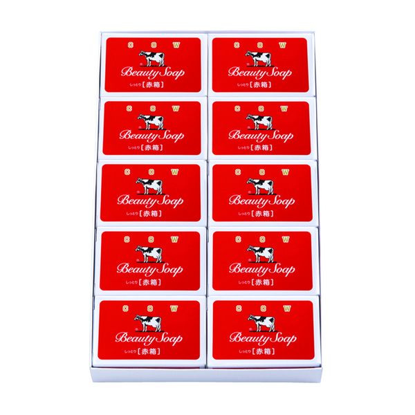 , bulk purchase x 3 pack set, Cow Brand Cow Brand Soap, Red Box, 90g x 10 packs, Gift Box