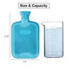 HomeTop Premium Classic Rubber Hot Water Bottle (Blue)
