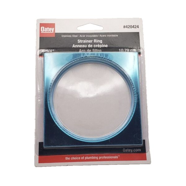 4-1/4” Tile Strainer Ring Square Stainless Steel Oatey 420424