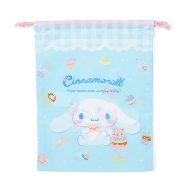 Cinnamoroll 734012 Drawstring Bag, Size M, Snacks