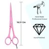 Pink Professional Barber Hairdressing Scissors THINNING Hair Cutting Shears Set+ CASE (Pink Scissors 6.5")