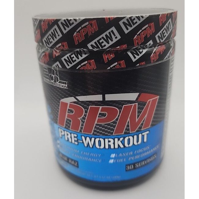 EVLution Nutrition, RPM, Pre-Workout, Blue Raz, 6.67 oz (189 g) 30 Servings