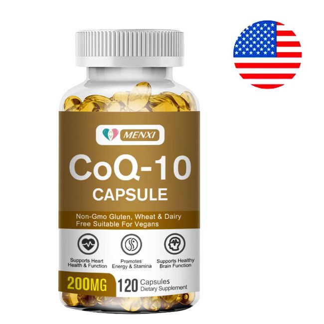 MX CoQ10 Coenzyme Q10 200mg 120 Capsules Energy Support & Heart Health Softgels