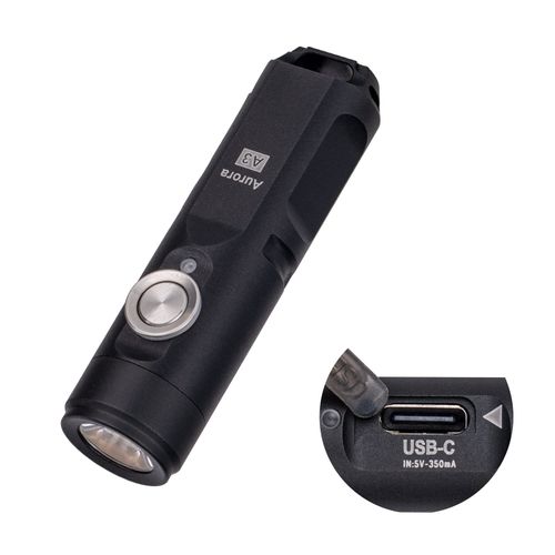 RovyVon Aurora A3 4th Generation EDC Keychain Flashlight, 650 Lumens Super Bright Mini Handheld Flashlight, Powered by USB Rechargeable Built-in Battery for Camping, Outdoors, Everyday Carry