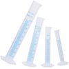 NUOLUX Plastic Graduated Cylinders 4 Piece Set 10ml 25ml 50ml 100ml(Transparent)
