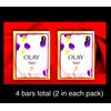 4 Bars OLAY age defying Beauty Bar Soap with vitamin E & B3 Complex