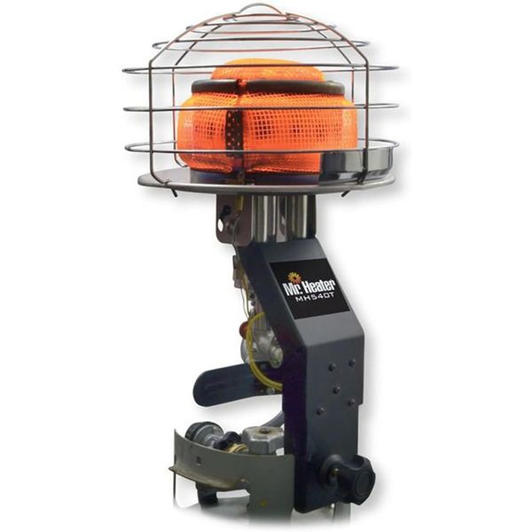 New 540-Degree 45,000 BTU Tank Top Radiant Propane Heater,chrome,Silver,outdoor