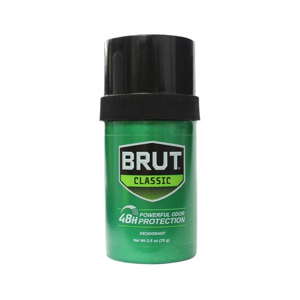 Brut Round Solid Deodorant For Men, 2.5 oz (Pack of 3) by Brut