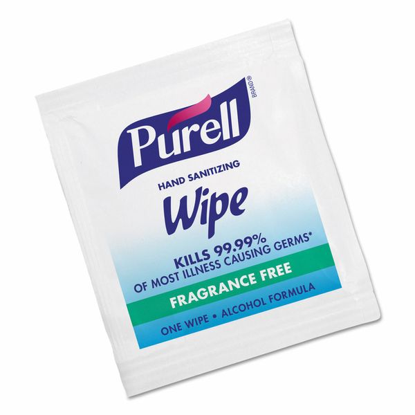 PURELL Hand Sanitizing Wipes Alcohol Formula, Individually-Wrapped Wipes, 9022-10 - BOX OF 100