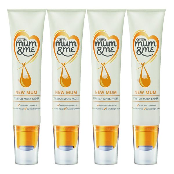 4 x Cussons® Mum & Me New Mum Stretch Mark Fader 70ml - Multi Buy Sets - Contains Tamanu Oil - Clinically Proven Results - Dermatologist Approved